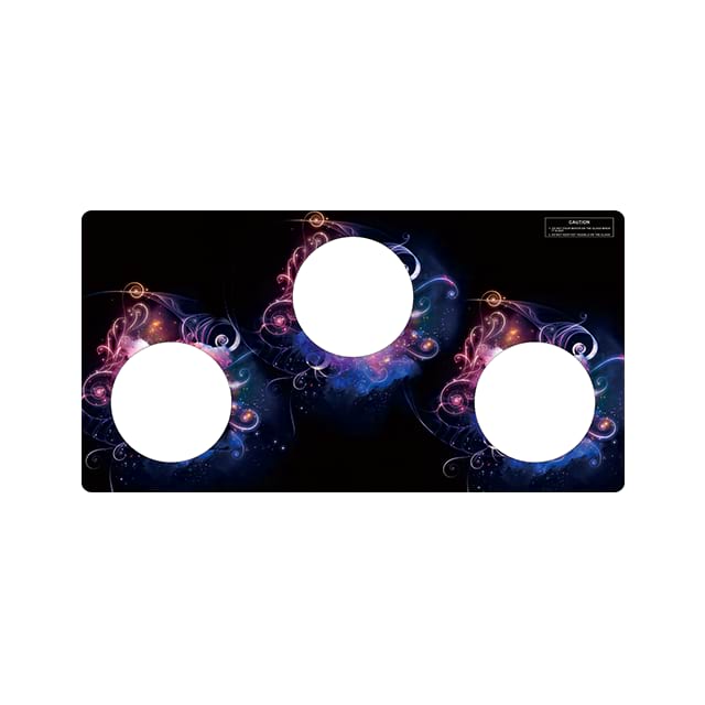 three burnner colorful printing tempered flower design cooktop glass 6mm/8mm