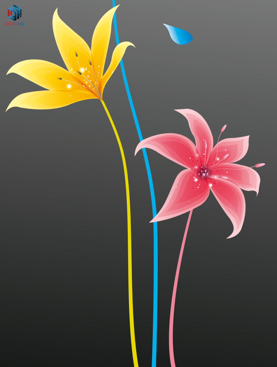 Mirror Coated Combined Screen Printed Refrigerator Glass Door Plate