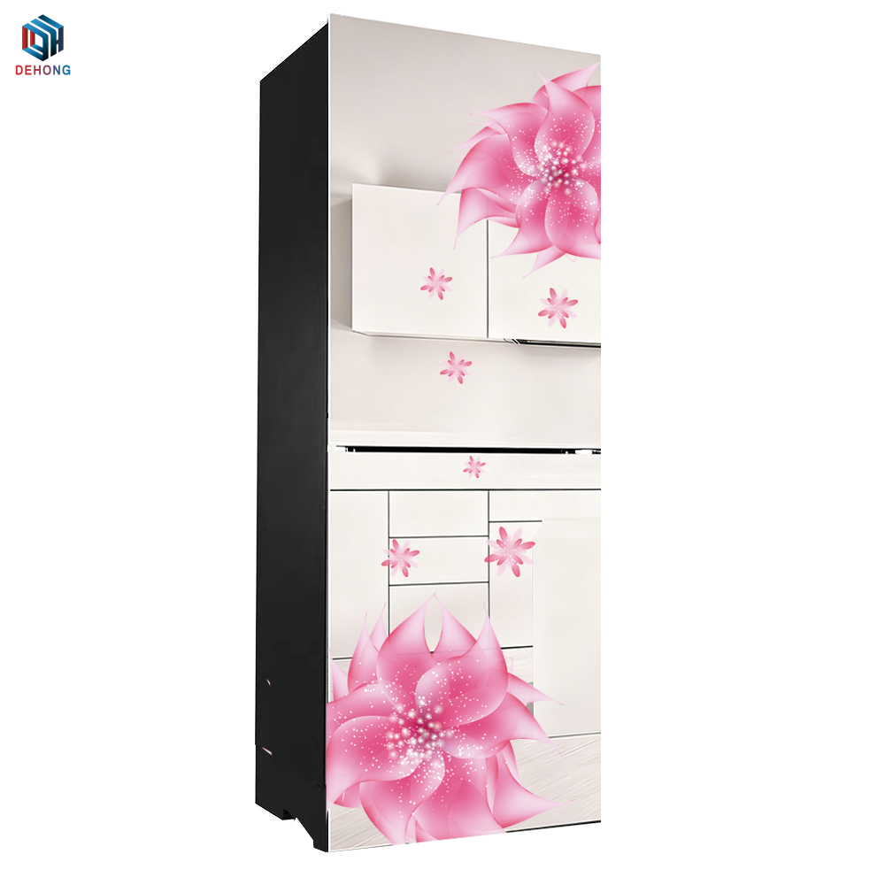 Screen Printed And Mirror Coated Refrigerator Tempered Glass Door Plate 