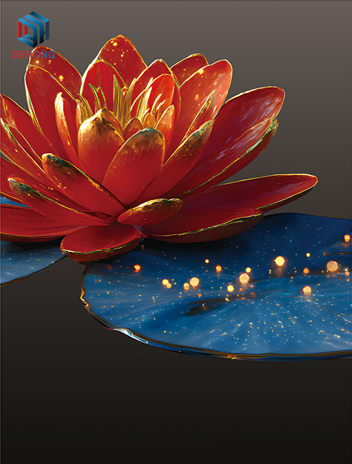 UV Printed with Mirror Coated Refrigerator Tempered Glass Door for Kitchen Appliances