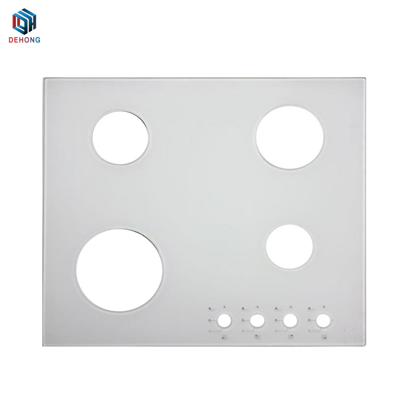 Four Burners Frosted Silk Screen Printing Tempered Gas Cooker Cooktop Glass