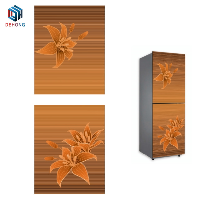 Silk Screen Printed Refrigerator Glass Panel In Customized Size And Color