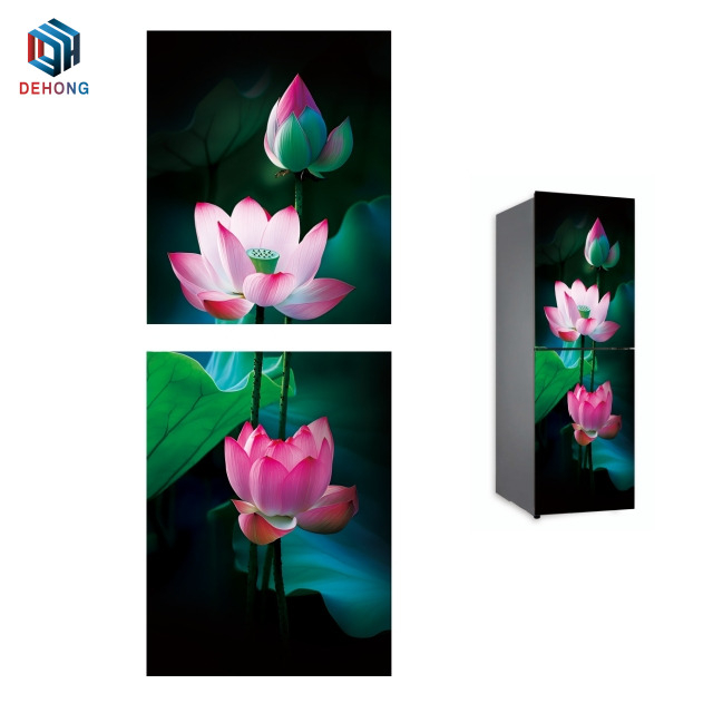 Shiney Colored UV Printing Refrigerator Tempered Glass for Home Appliances