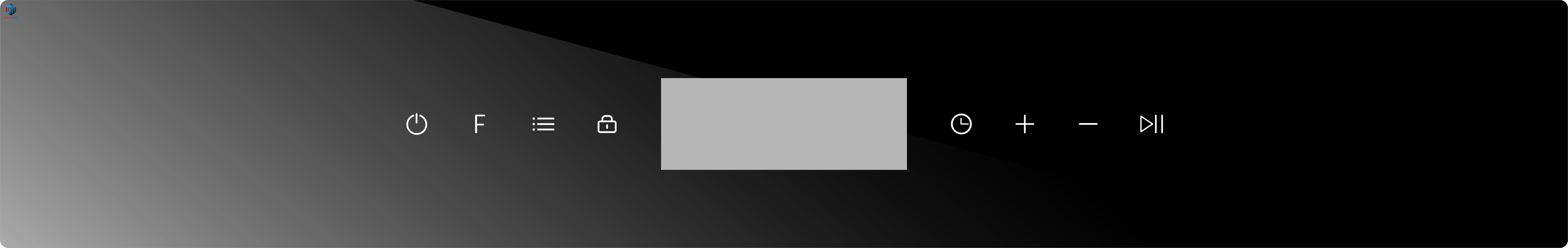 Customized Screen Printed Range Hood Touch Control Glass Panel