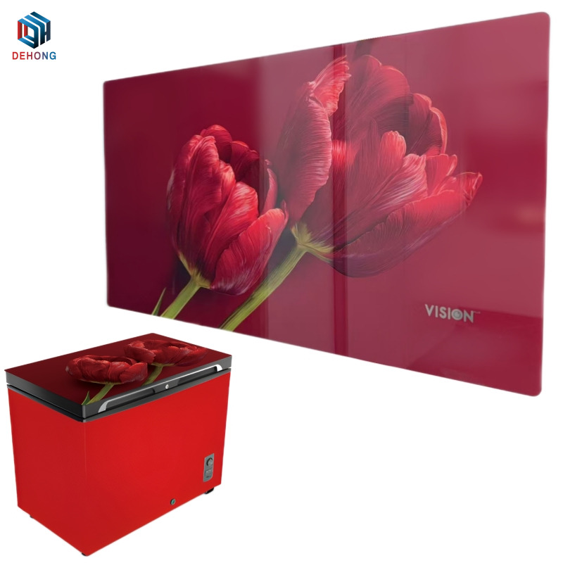Glass Panel for Refrigerator by Colorfull UV Print