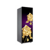 Golden Rose Flower Maroon Uv Printing Glass Panel for Refrigerator 