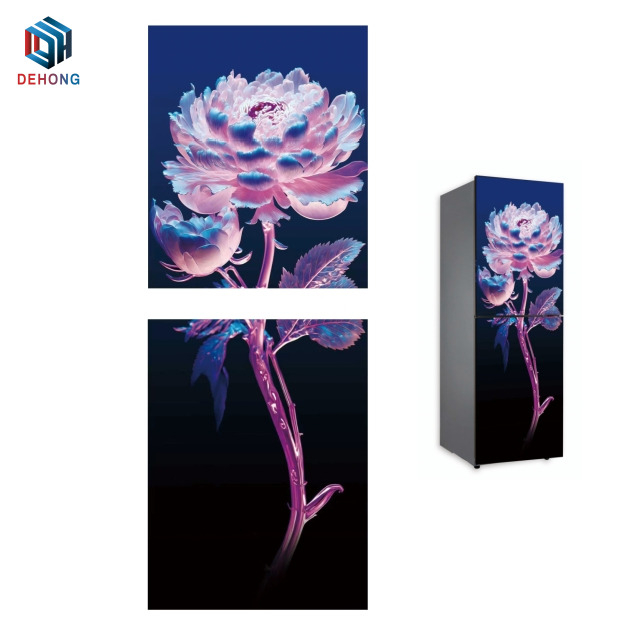 UV Colorful Printed Refrigerator Tempered Glass Door Panel for Kitchen Appliances
