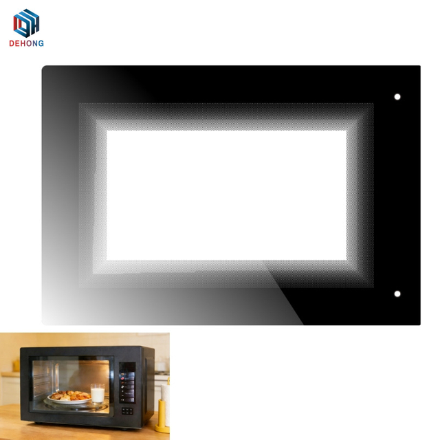 Screen Printed Colored Temperature Resistant Microwave Door Glass