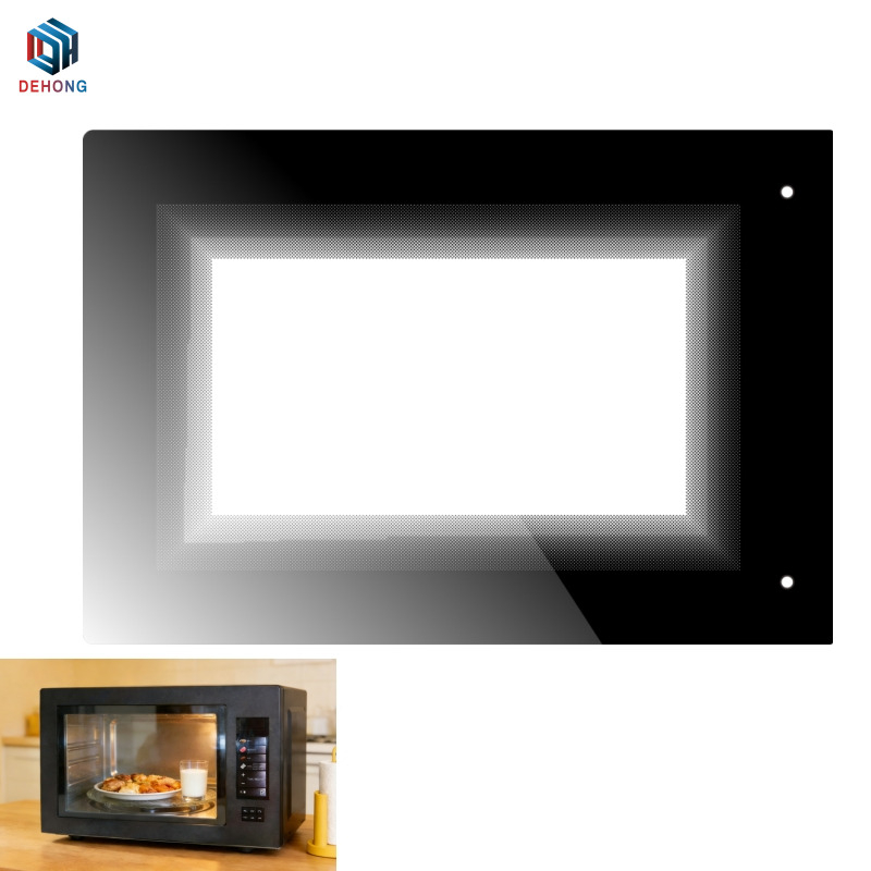 Screen Printed Colored Temperature Resistant Microwave Door Glass