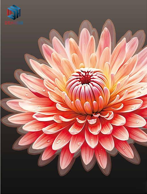 UV Printed And Mirror Coated Refrigerator Tempered Glass Panel Door