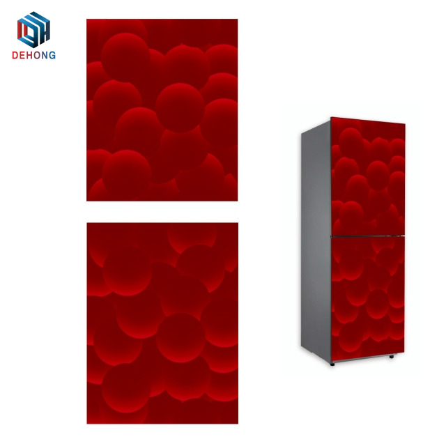 Silk Screen Printed Refrigerator Glass Panel-Purple Rose