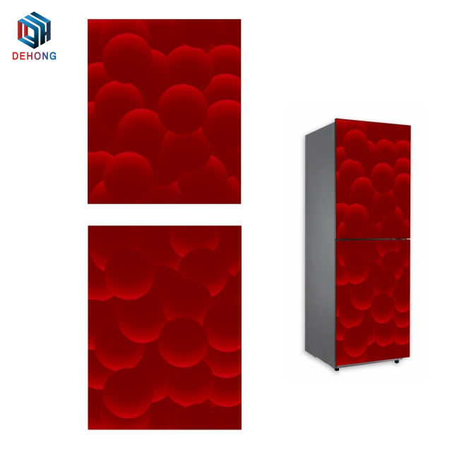 Silk Screen Printed Refrigerator Glass Panel-Purple Rose