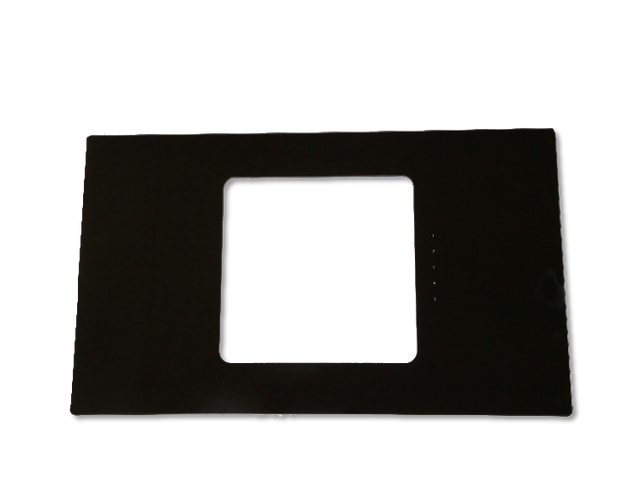 Black Colour Screen Printing Glass Panel Water Cutting Tempered Glass for Range Hood 5mm-8mm