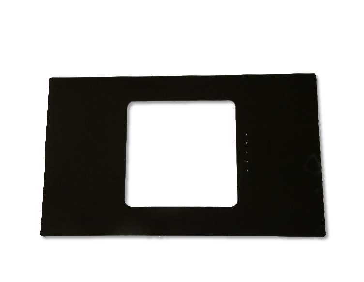 Black Colour Screen Printing Glass Panel Water Cutting Tempered Glass for Range Hood 5mm-8mm