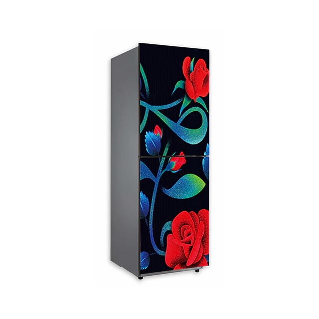 Rose And Flower Silk Screen Printing Tempered New Design Colorful Glass for Refrigerator Panel 3.2mm 