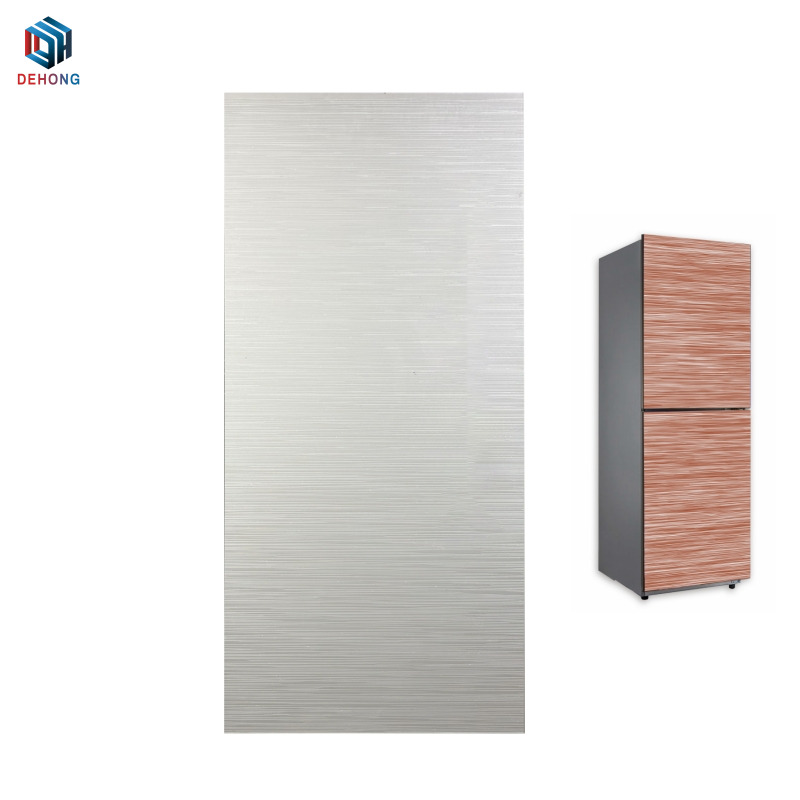 Brushed Effect Screen Printed Fridge Door Glass Panel