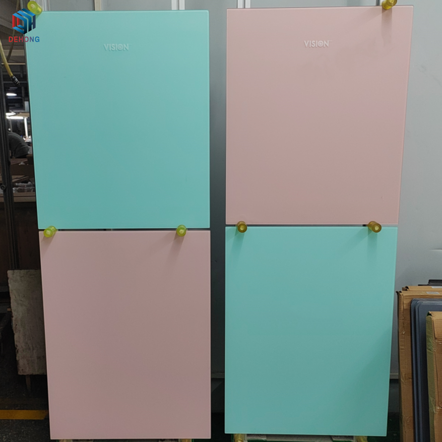 Touch Control Refrigerator Glass Door with Skin-like Matte Finish Macaron Colors