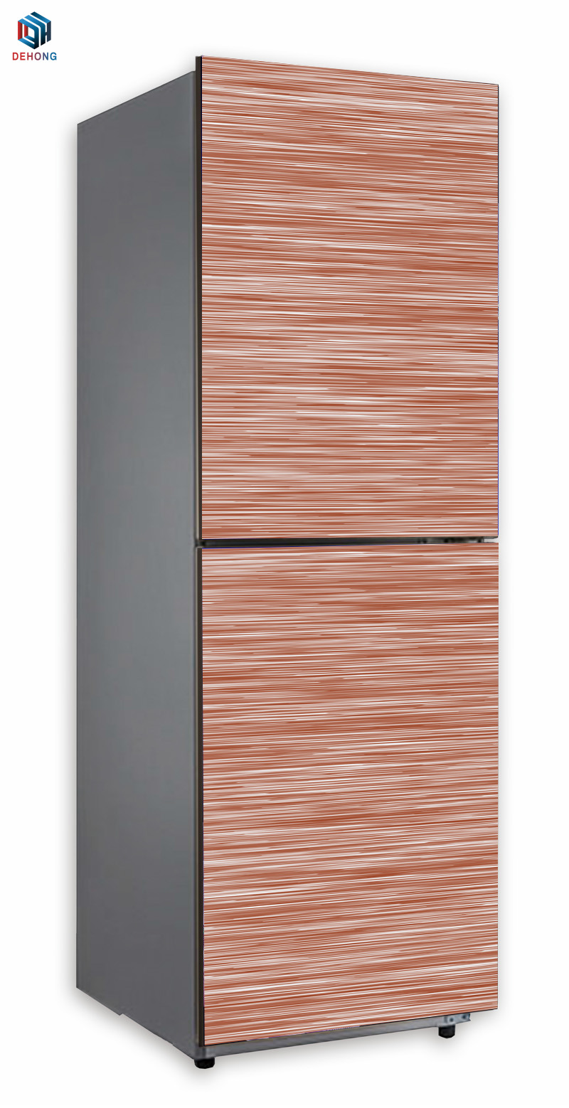 Brushed Effect Screen Printed Fridge Door Glass Panel