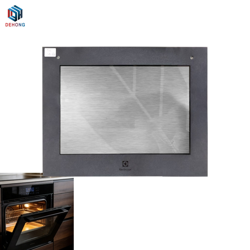 Black Screen Printed Visual Heat Resistant Oven Glass 
