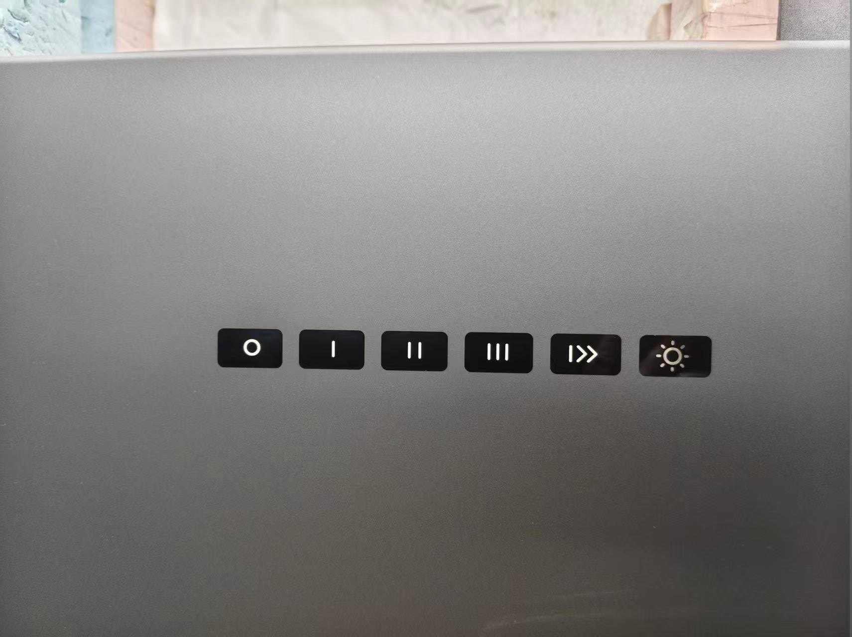 Range Hood Touchscreen Glass Panel with 3D Frosted Effect