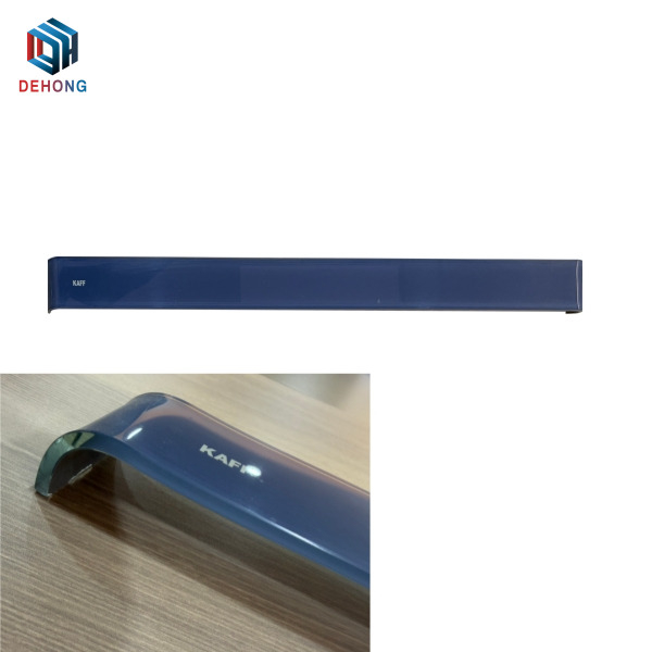 Curved Shape Silk Screen Printed Touch Control Panel Tempered Glass for Range Hood